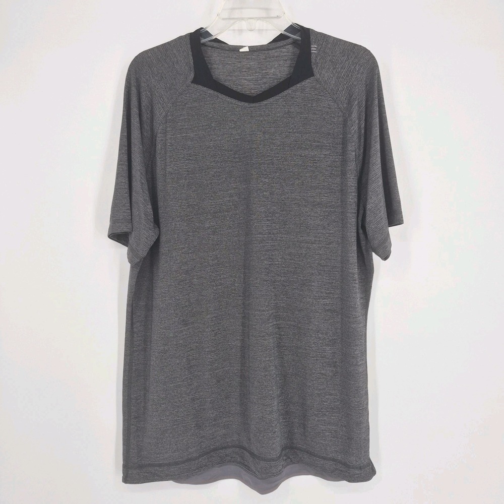 Lululemon Metal Vent Tech Shirt‎ Men's Heathered Gray Black Athletic Gym